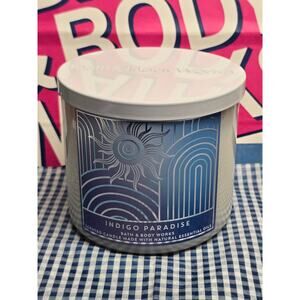 BBW Indigo Paradise Large 3 Wick Candle Home Fragrance Decor